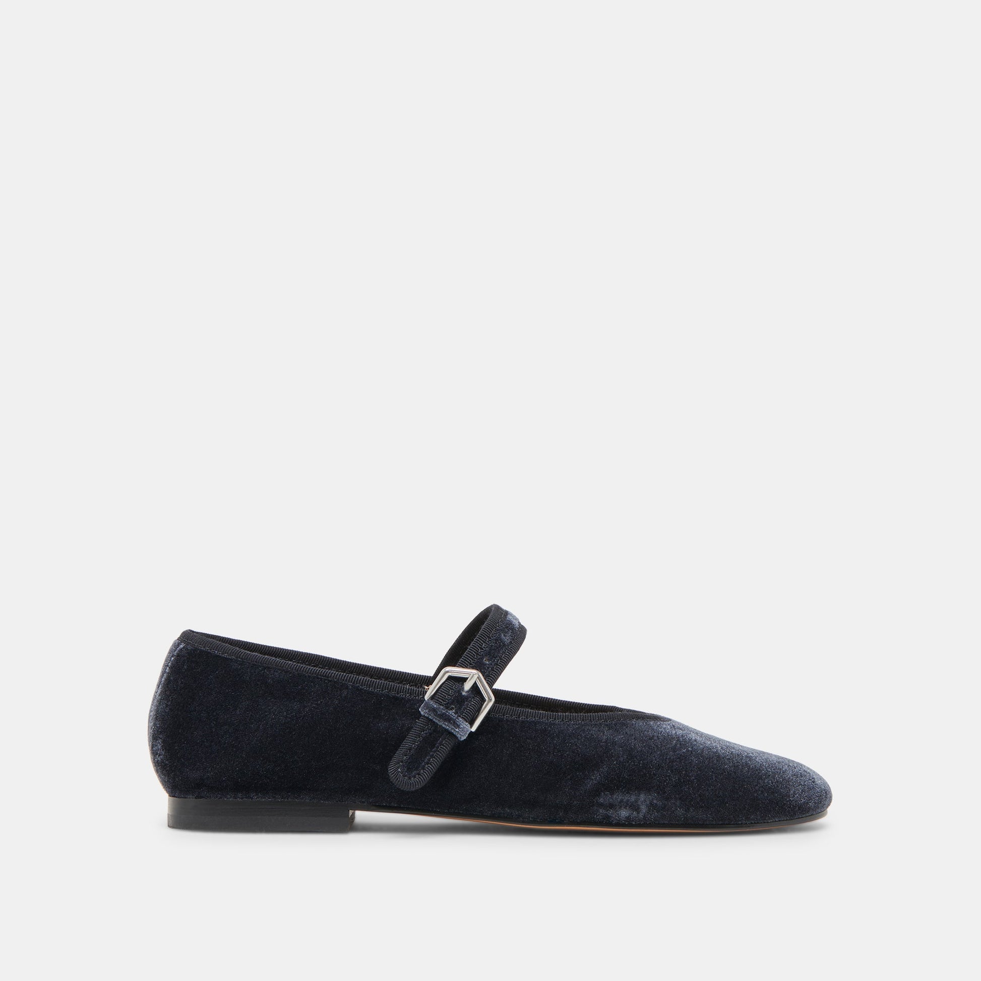 ROSLYN BALLET FLATS DUSTY BLUE VELVET - Dolce Vita