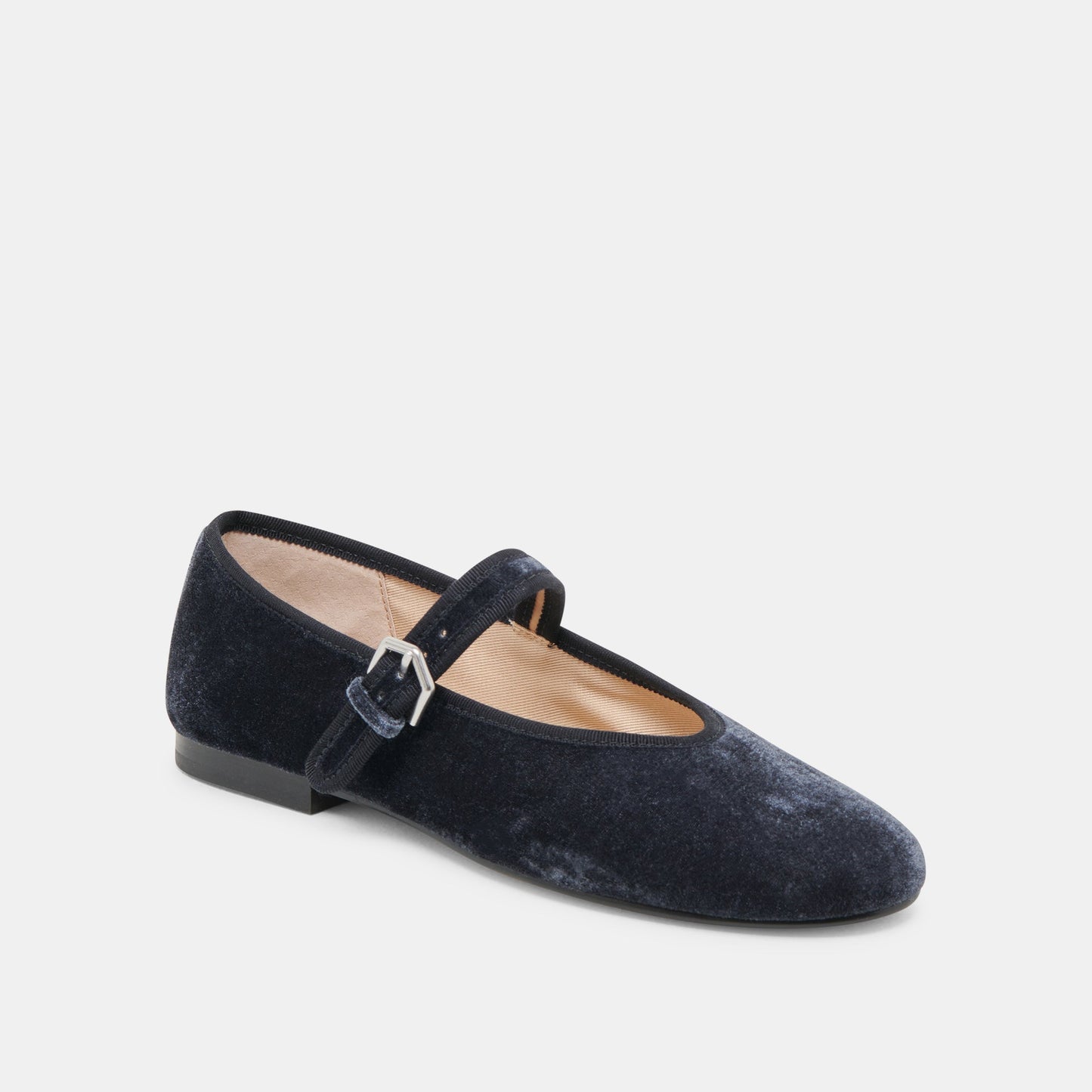 ROSLYN BALLET FLATS DUSTY BLUE VELVET - Dolce Vita