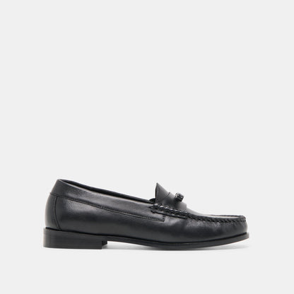 Barney Black Leather Loafers - Dolce Vita