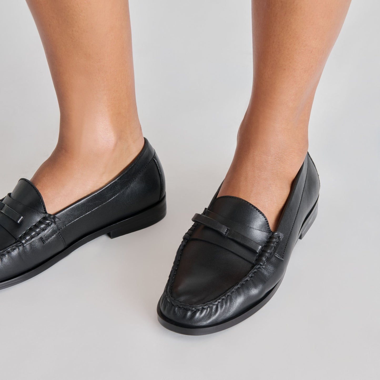 Barney Black Leather Loafers - Dolce Vita
