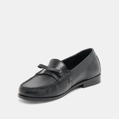 Barney Black Leather Loafers - Dolce Vita