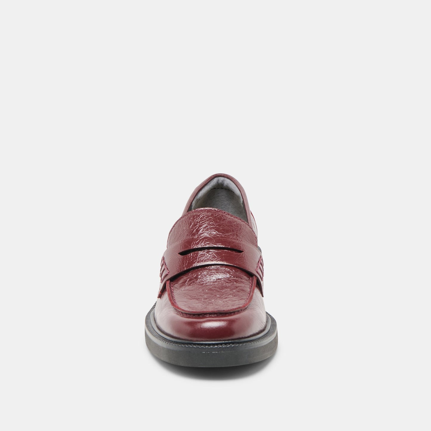 Tiggy Oxblood Crinkle Patent Loafers - Dolce Vita