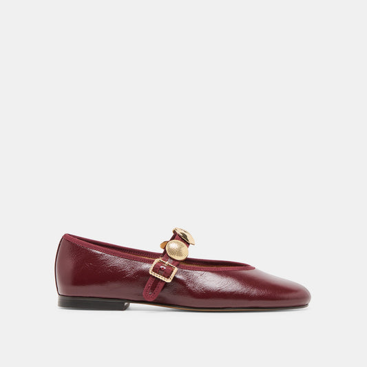 Relan Oxblood Leather Ballet Flats - Dolce Vita