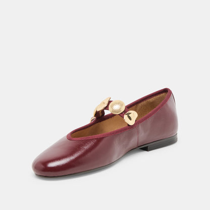 Relan Oxblood Leather Ballet Flats - Dolce Vita