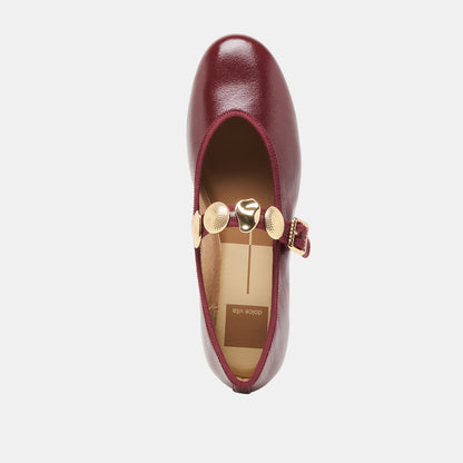 Relan Oxblood Leather Ballet Flats - Dolce Vita