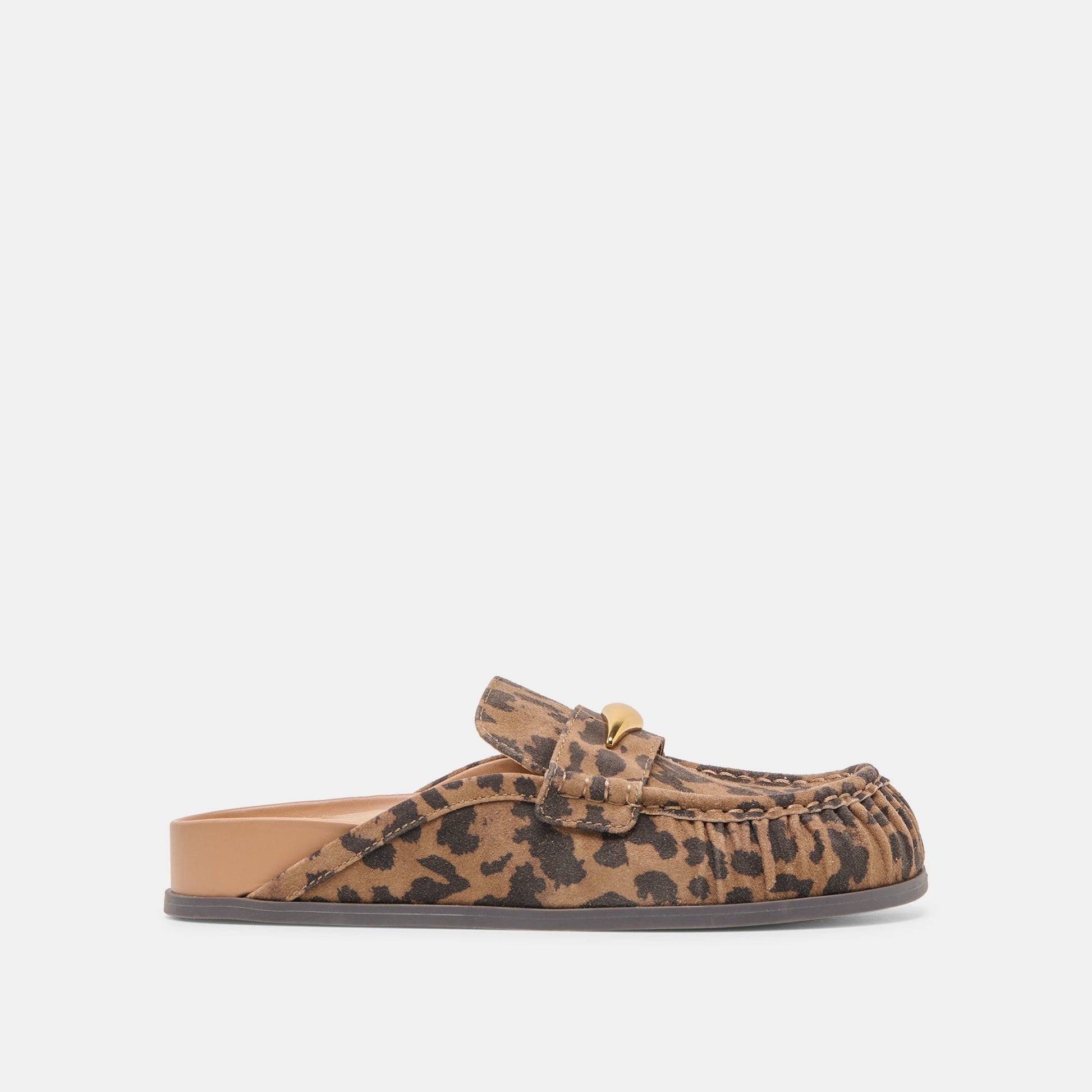 Jodero Brown Leopard Printed Suede Flats - Dolce Vita