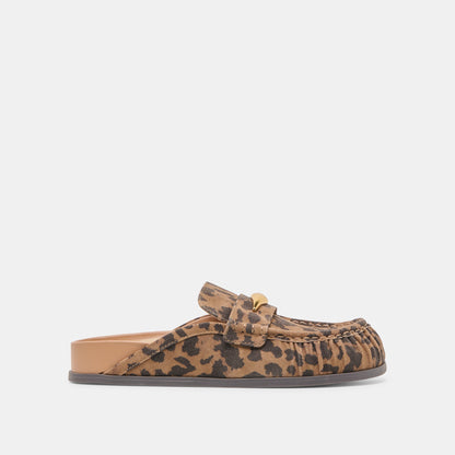 Jodero Brown Leopard Printed Suede Flats - Dolce Vita