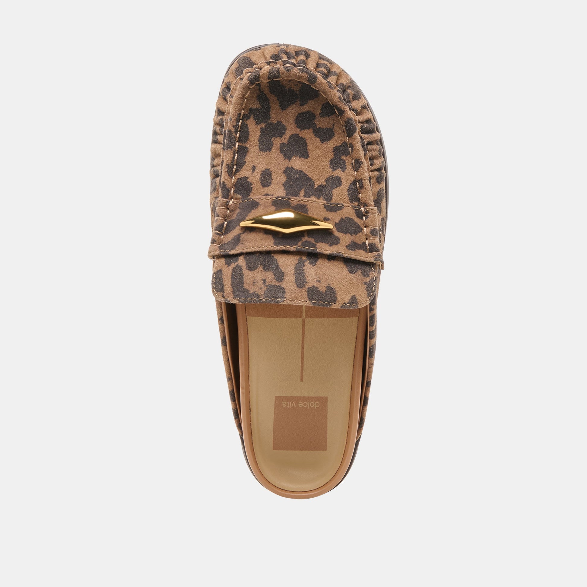 Jodero Brown Leopard Printed Suede Flats - Dolce Vita