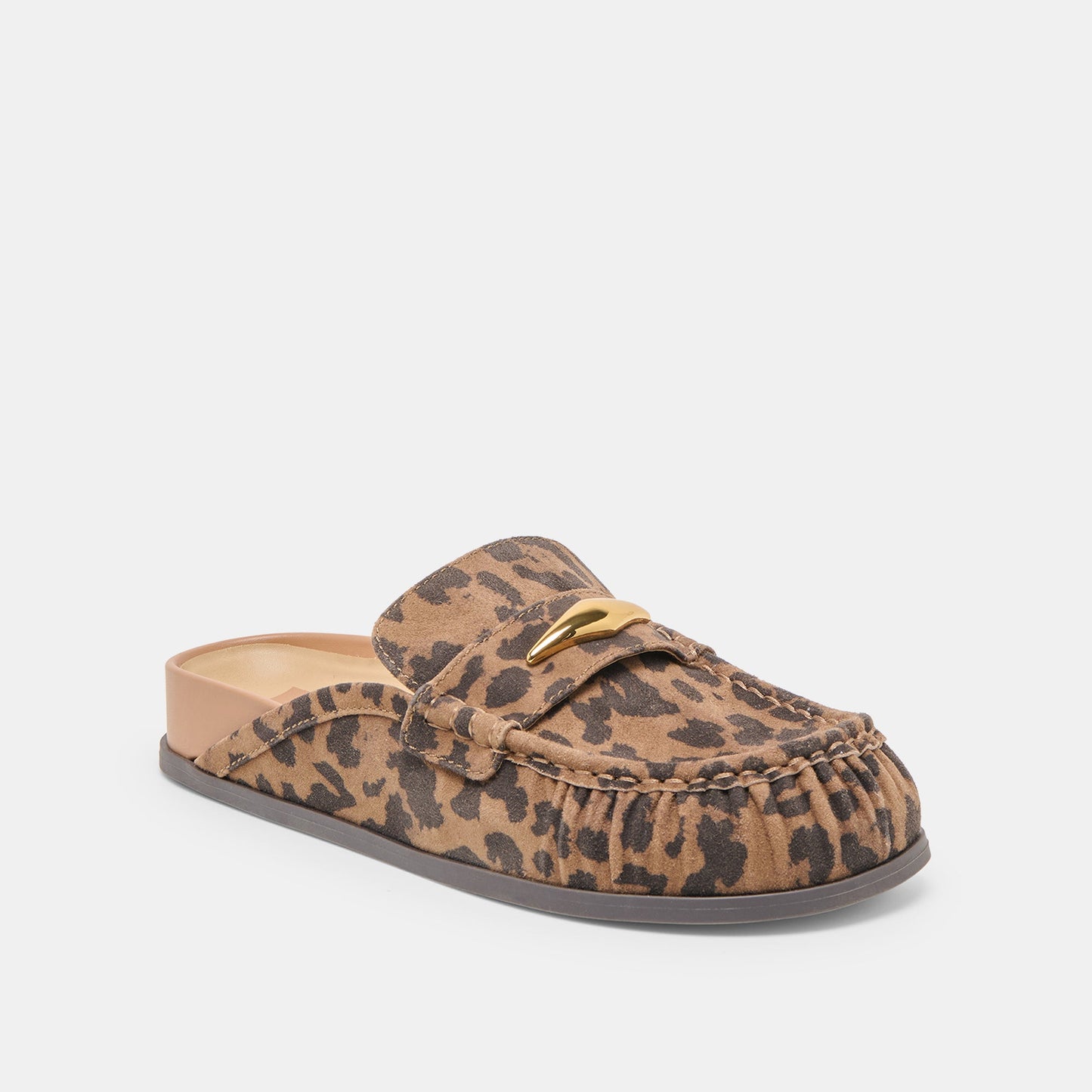 Jodero Brown Leopard Printed Suede Flats - Dolce Vita