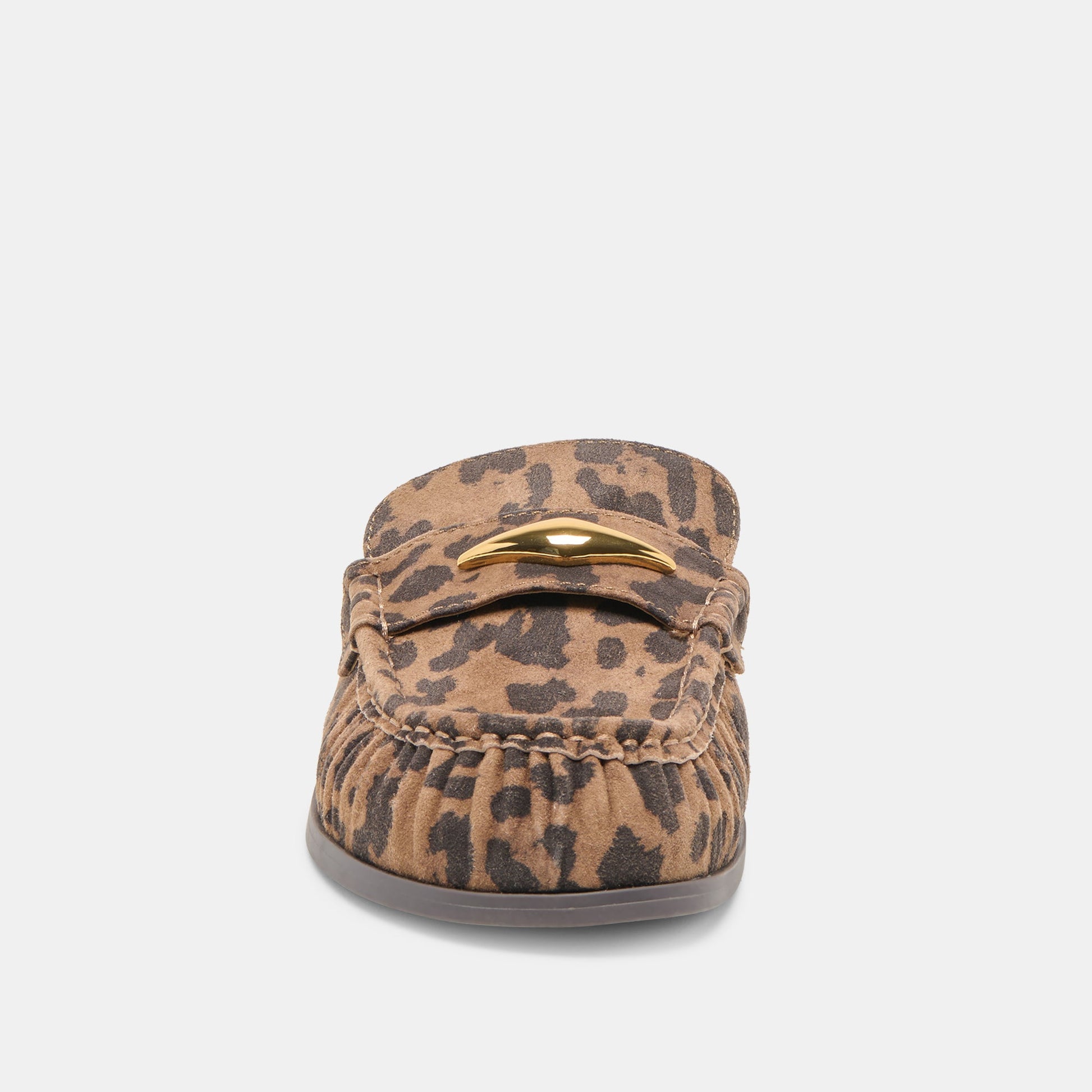 Jodero Brown Leopard Printed Suede Flats - Dolce Vita