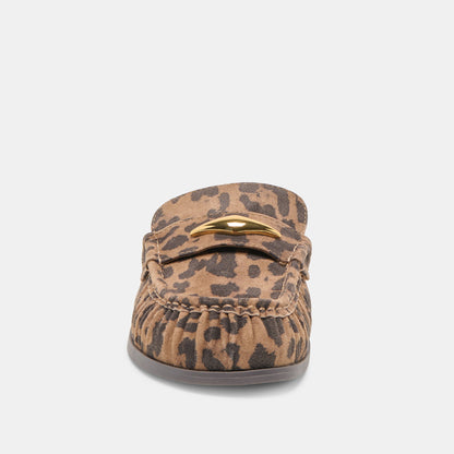 Jodero Brown Leopard Printed Suede Flats - Dolce Vita