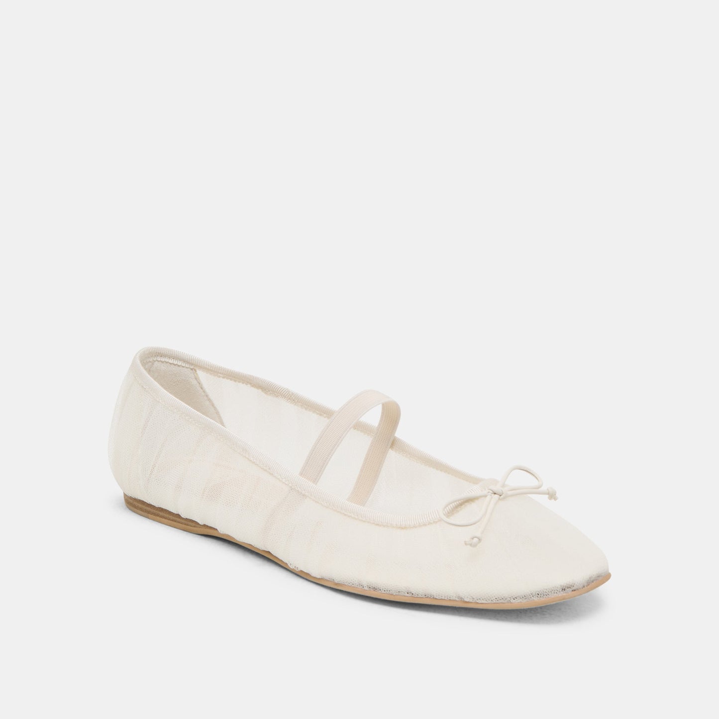 Raeven White Tulle Ballet Flats - Dolce Vita