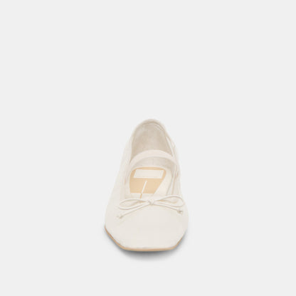 Raeven White Tulle Ballet Flats - Dolce Vita