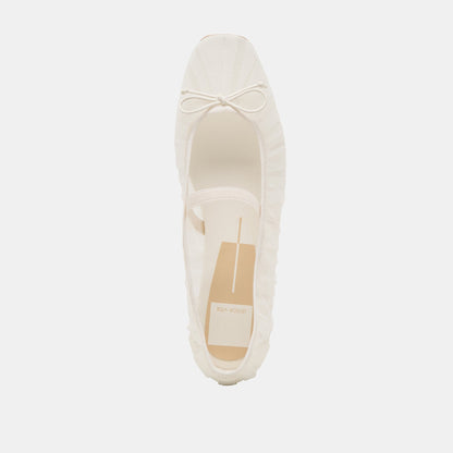 Raeven White Tulle Ballet Flats - Dolce Vita