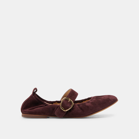 CAELY BALLET FLATS MULBERRY SUEDE - Dolce Vita