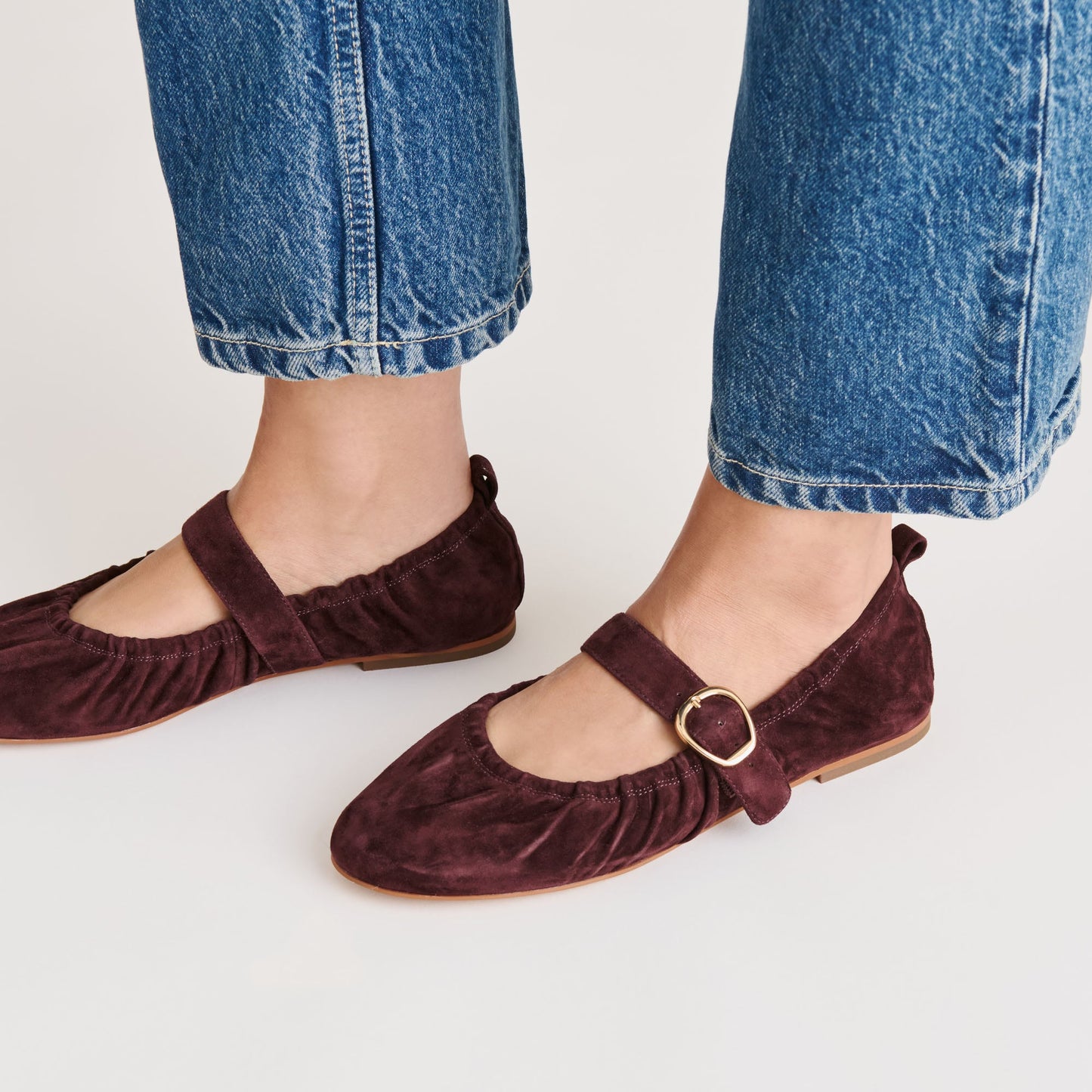 CAELY BALLET FLATS MULBERRY SUEDE - Dolce Vita