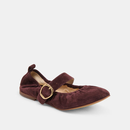 CAELY BALLET FLATS MULBERRY SUEDE - Dolce Vita
