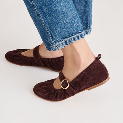 CAELY BALLET FLATS MULBERRY SUEDE - Dolce Vita