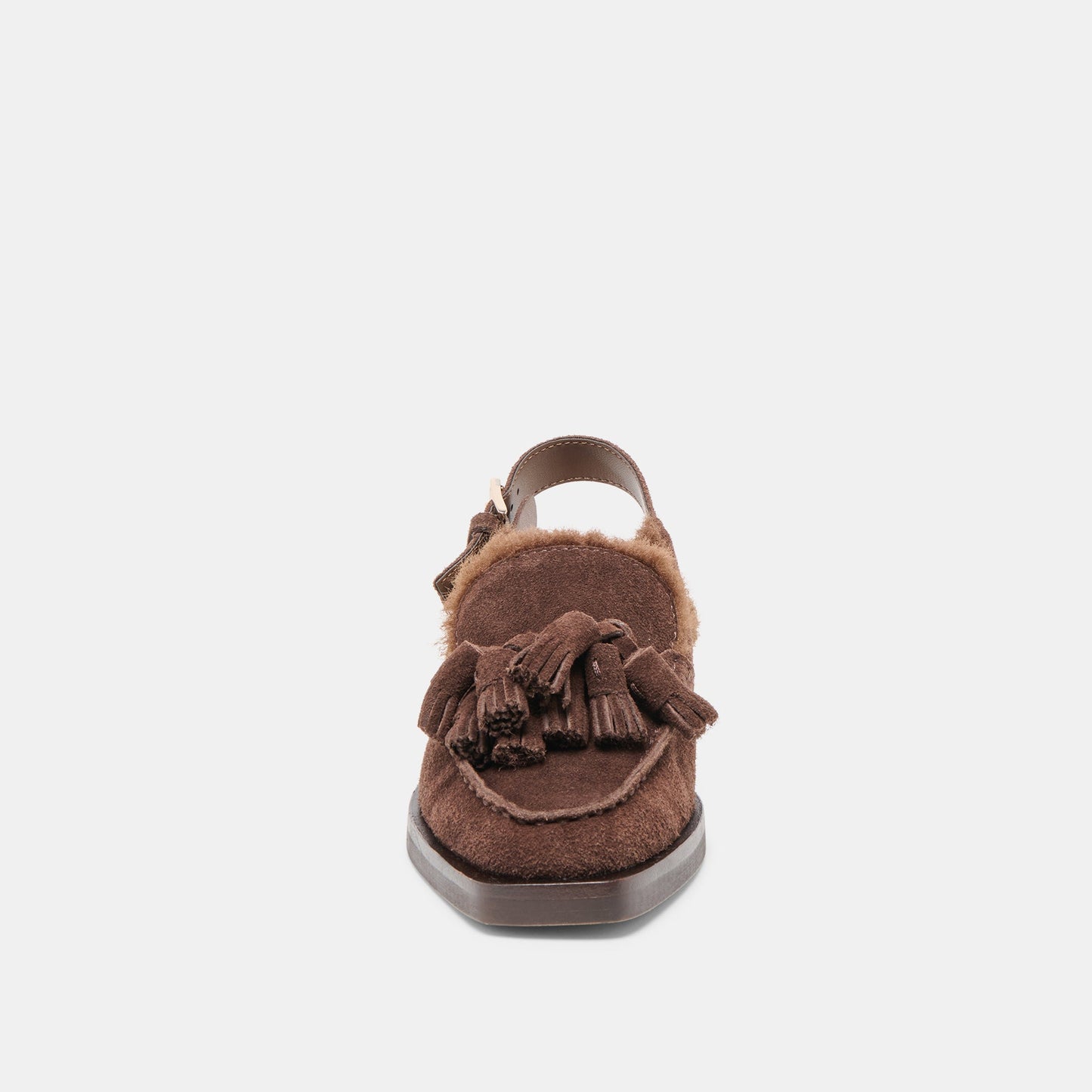 Hamlit Plush Dk Brown Suede Loafers - Dolce Vita