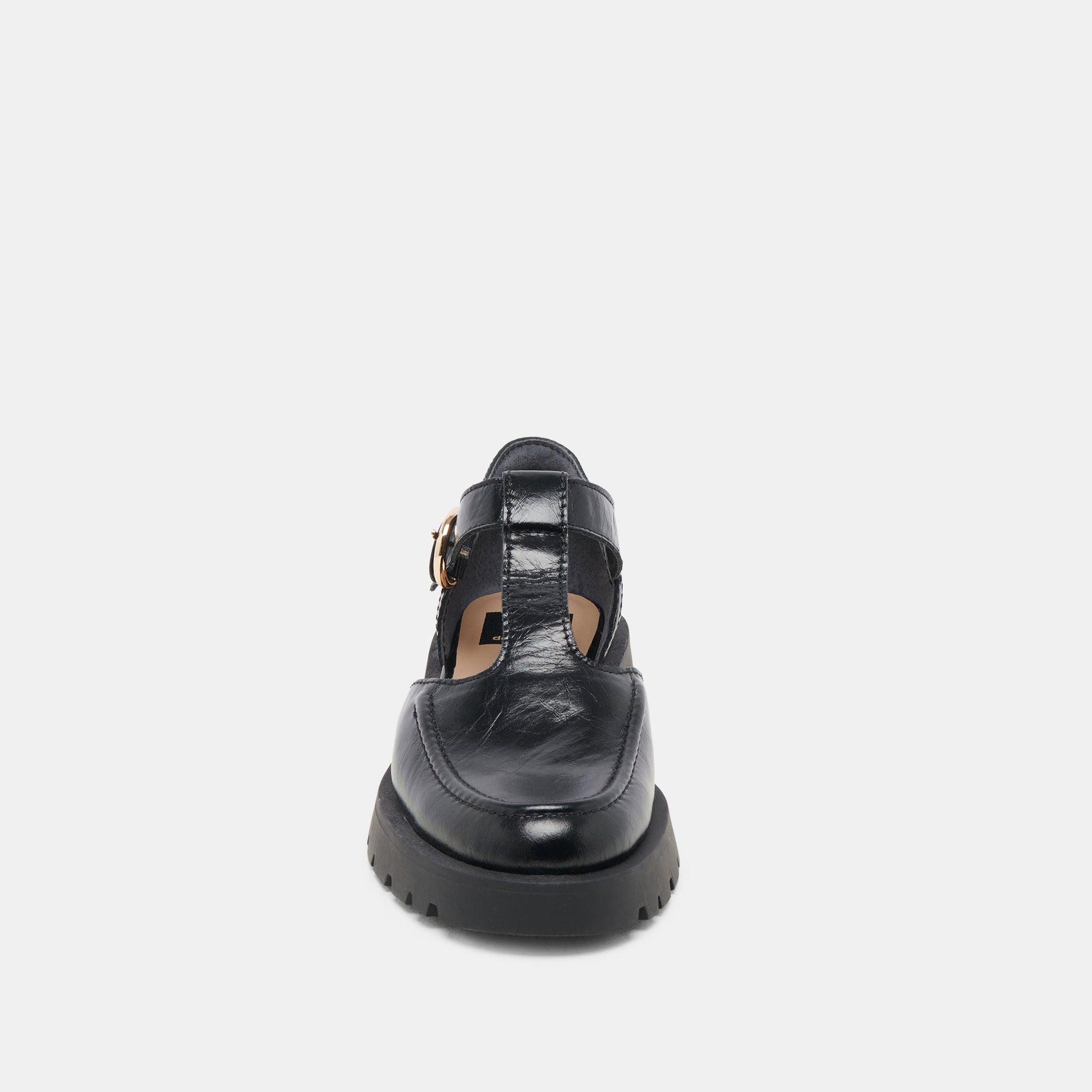 EMILIO FLATS MIDNIGHT CRINKLE PATENT LEATHER - Dolce Vita