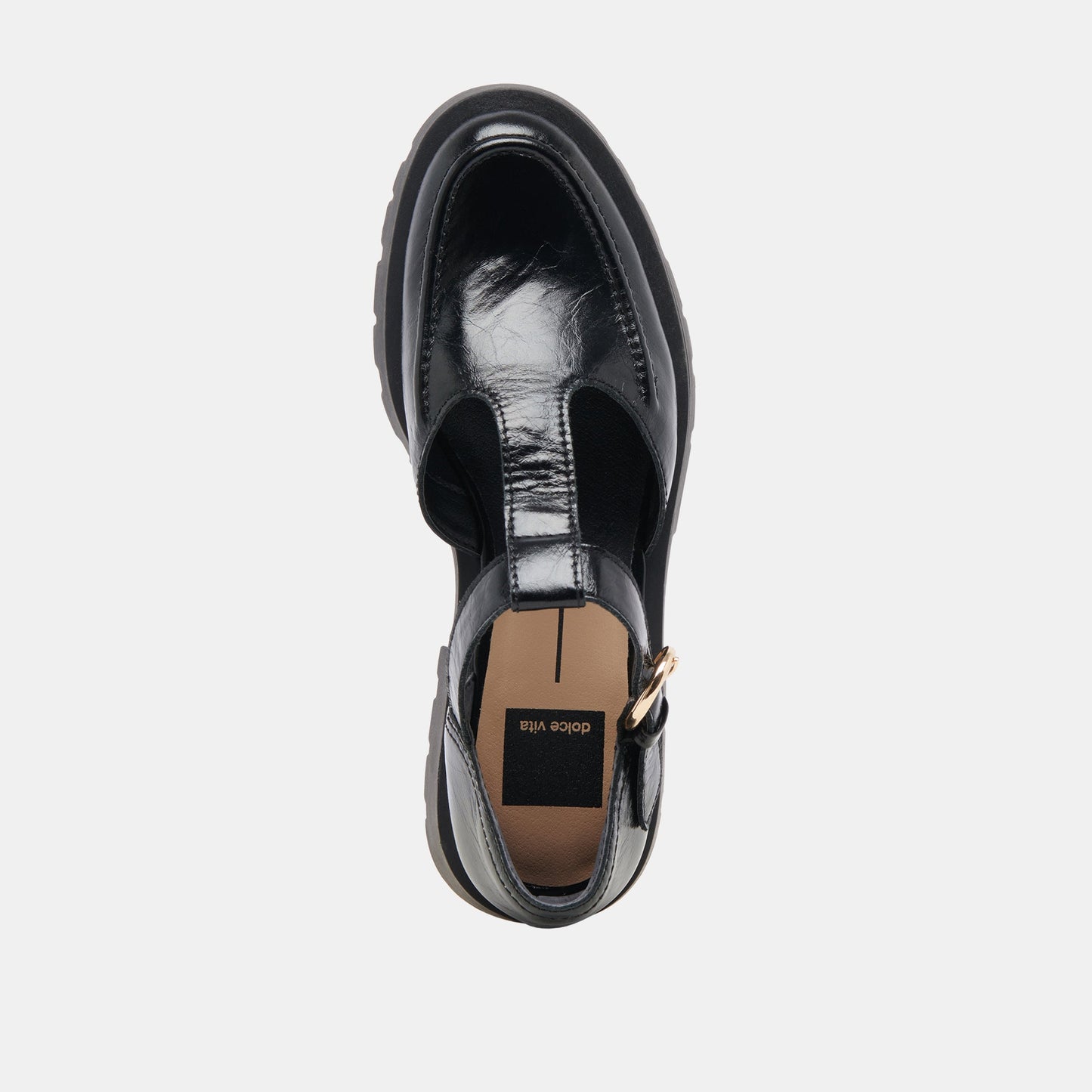EMILIO FLATS MIDNIGHT CRINKLE PATENT LEATHER - Dolce Vita