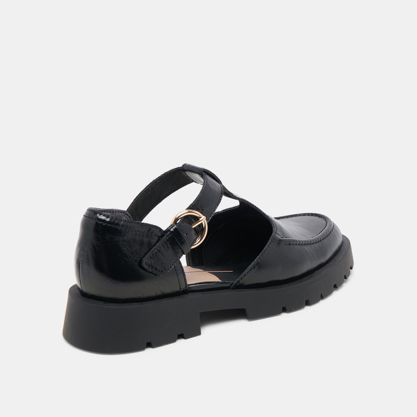 EMILIO FLATS MIDNIGHT CRINKLE PATENT LEATHER - Dolce Vita