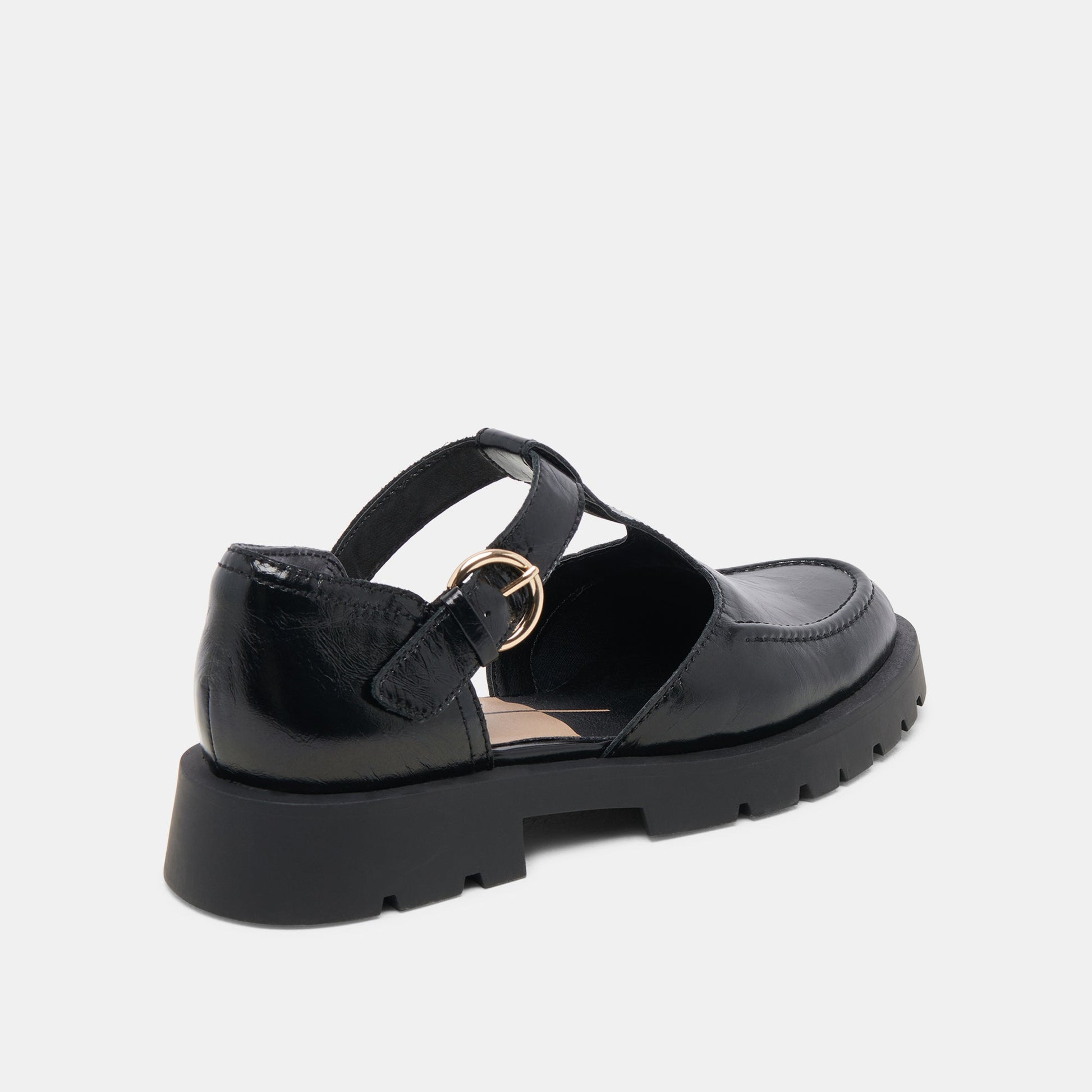 EMILIO FLATS MIDNIGHT CRINKLE PATENT LEATHER - Dolce Vita