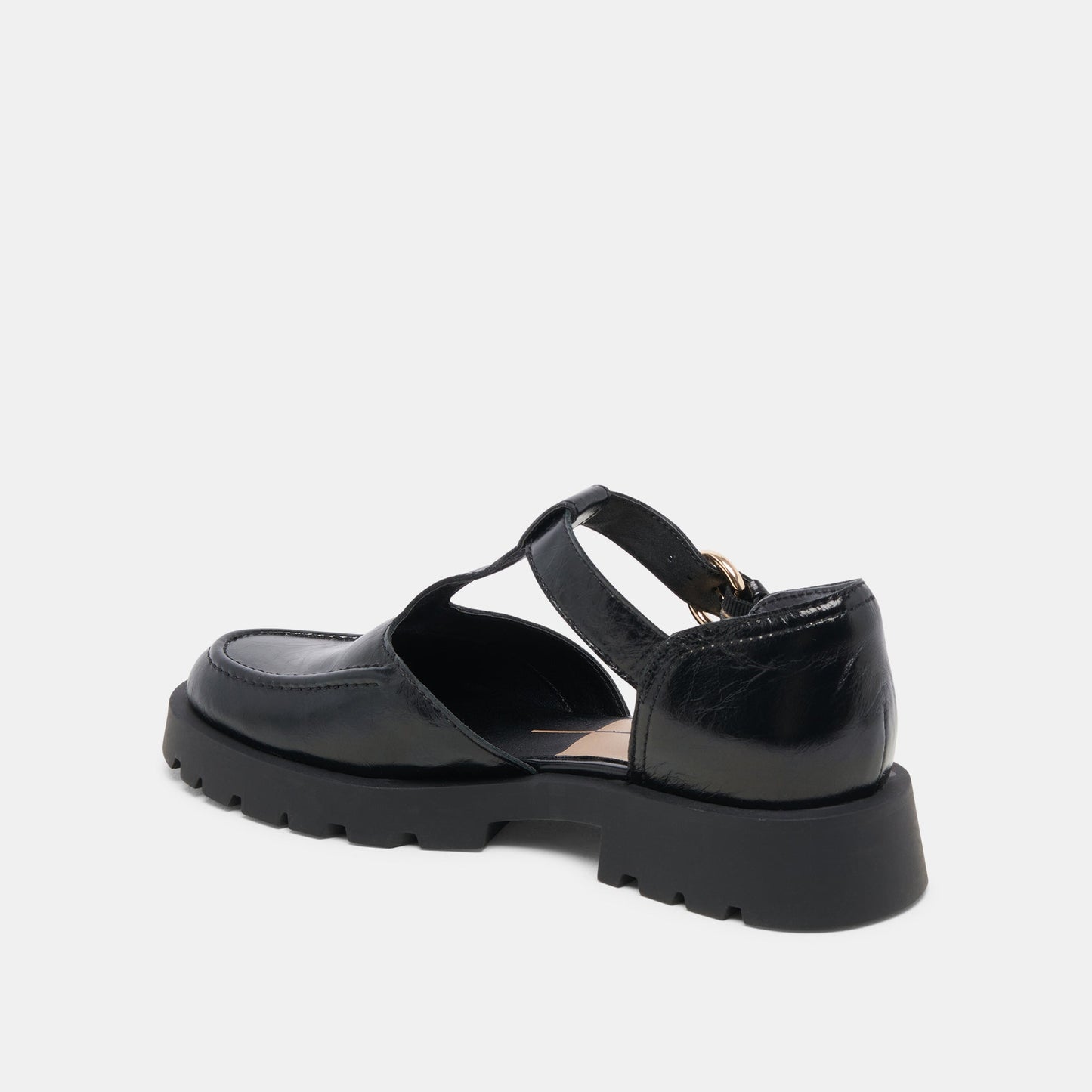 EMILIO FLATS MIDNIGHT CRINKLE PATENT LEATHER - Dolce Vita