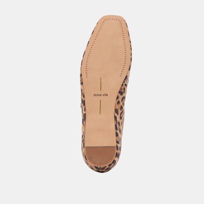 REYES BALLET FLATS DK LEOPARD SUEDE - Dolce Vita