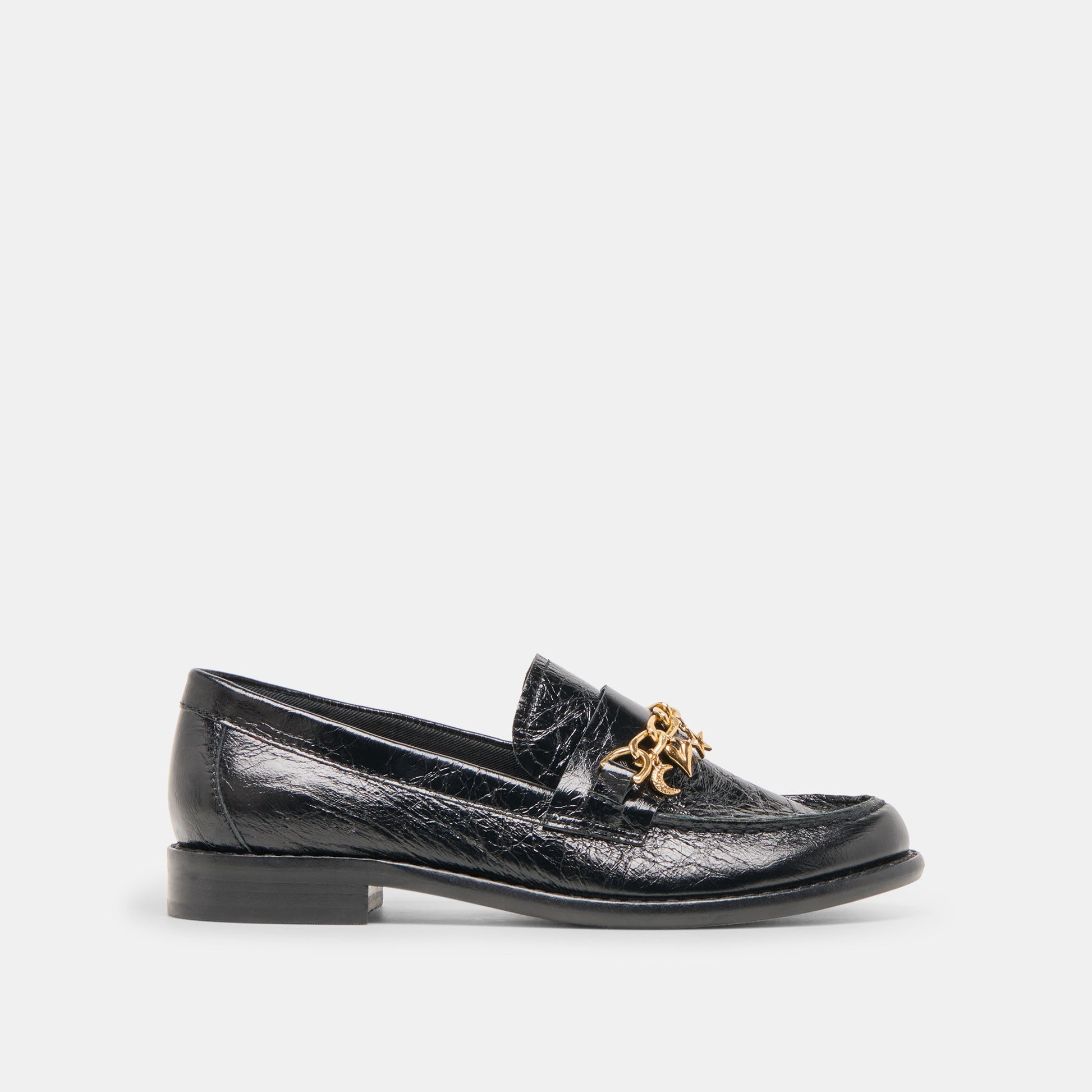 Waylen Midnight Crinkle Patent Loafers - Dolce Vita