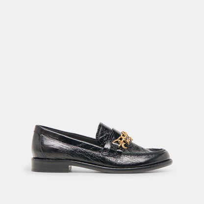 Waylen Midnight Crinkle Patent Loafers - Dolce Vita
