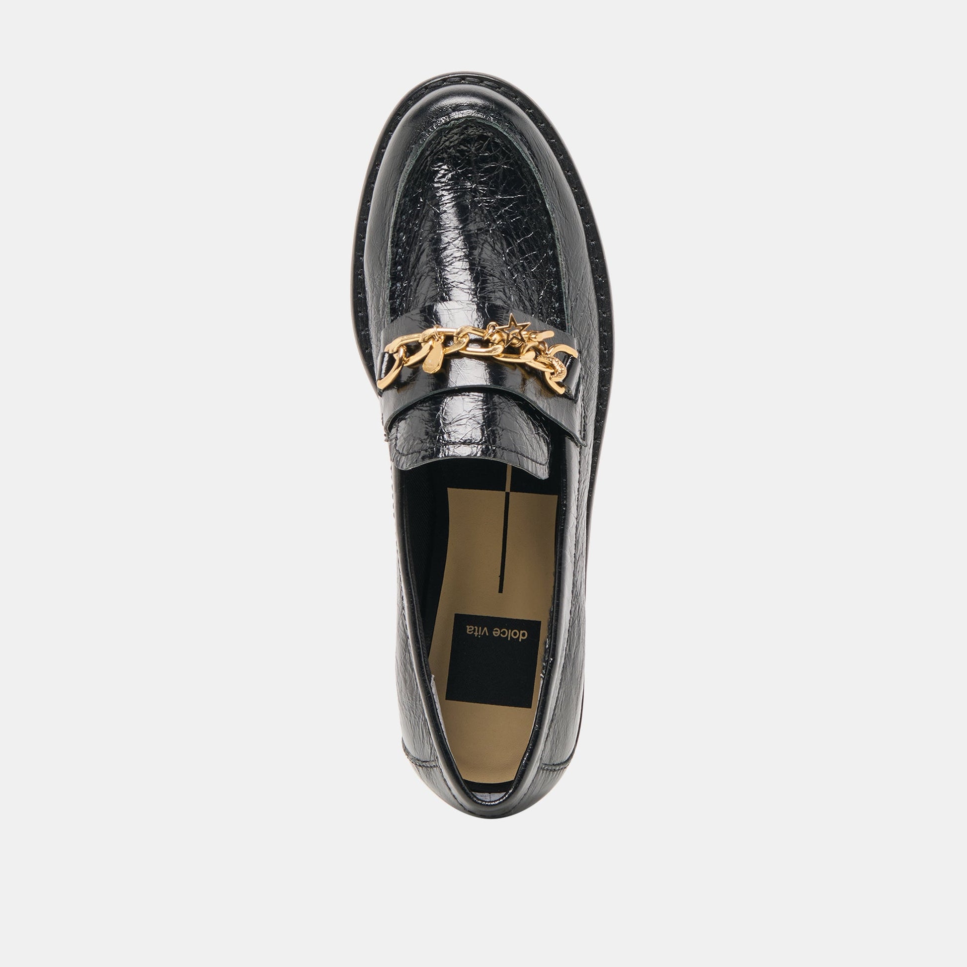Waylen Midnight Crinkle Patent Loafers - Dolce Vita