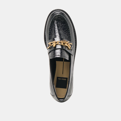 Waylen Midnight Crinkle Patent Loafers - Dolce Vita