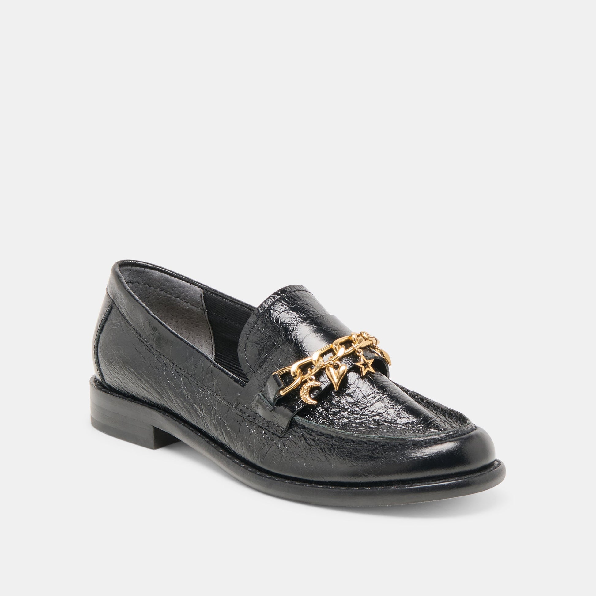 Waylen Midnight Crinkle Patent Loafers - Dolce Vita