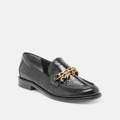 Waylen Midnight Crinkle Patent Loafers - Dolce Vita