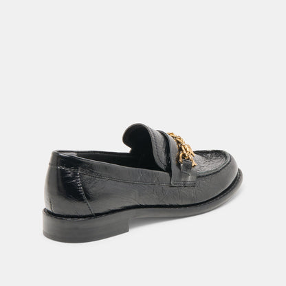 Waylen Midnight Crinkle Patent Loafers - Dolce Vita