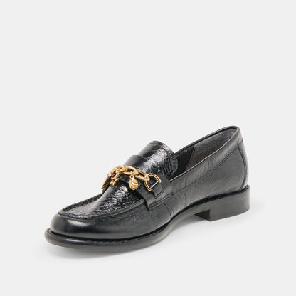 Waylen Midnight Crinkle Patent Loafers - Dolce Vita