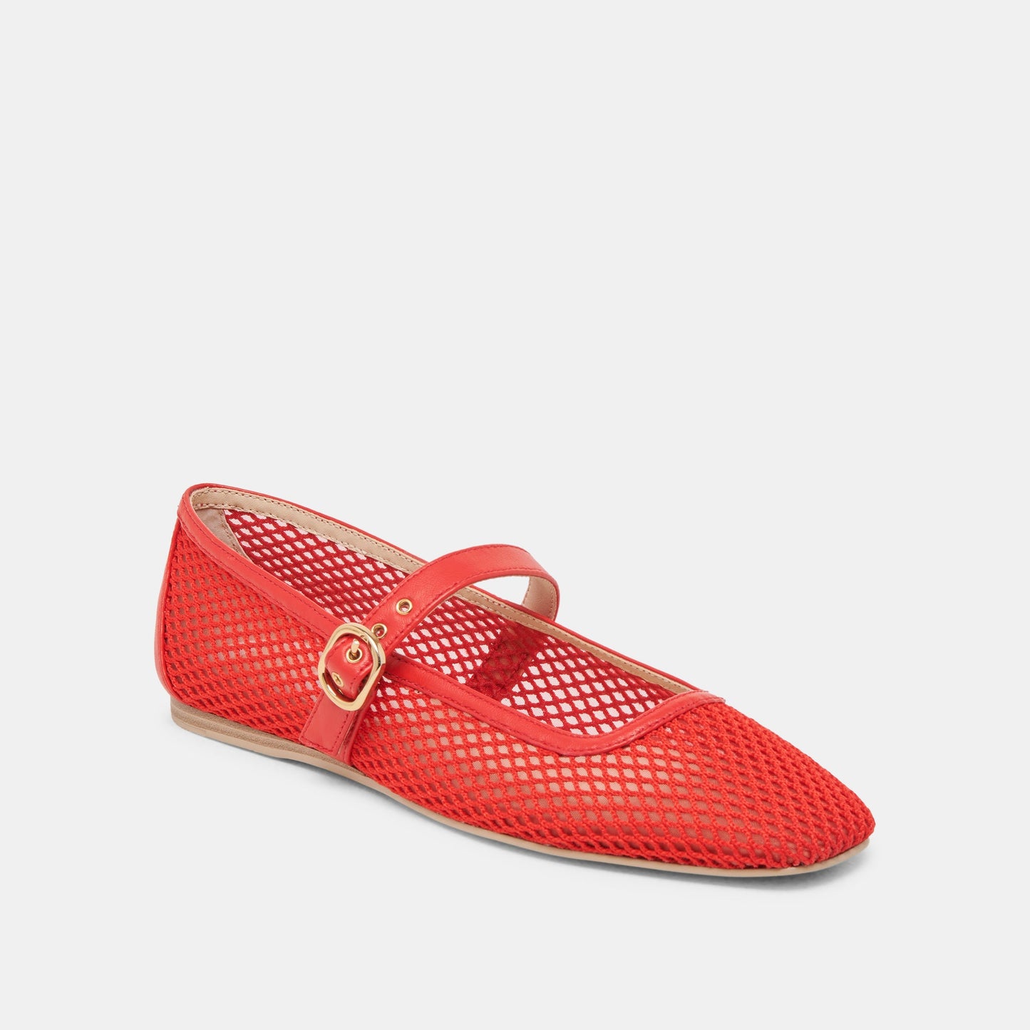 RODNI MESH BALLET FLATS CHILI WOVEN MESH - Dolce Vita