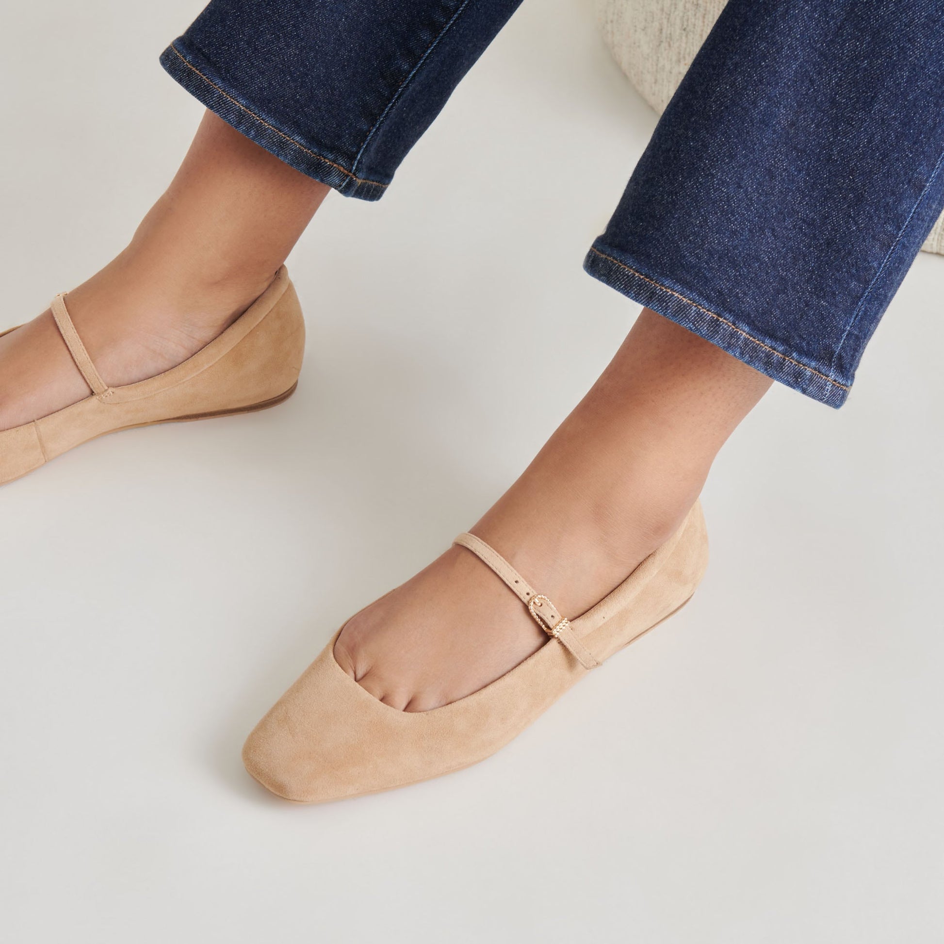 Reyes Bamboo Suede Ballet Flats - Dolce Vita