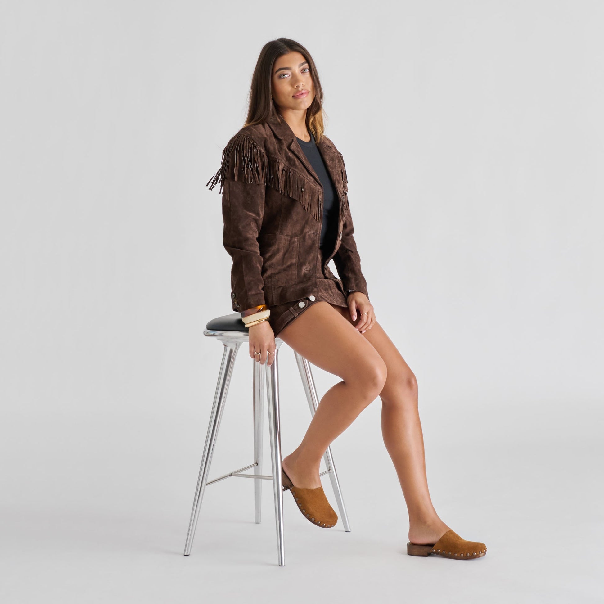 Alanis Chestnut Suede Flats - Dolce Vita