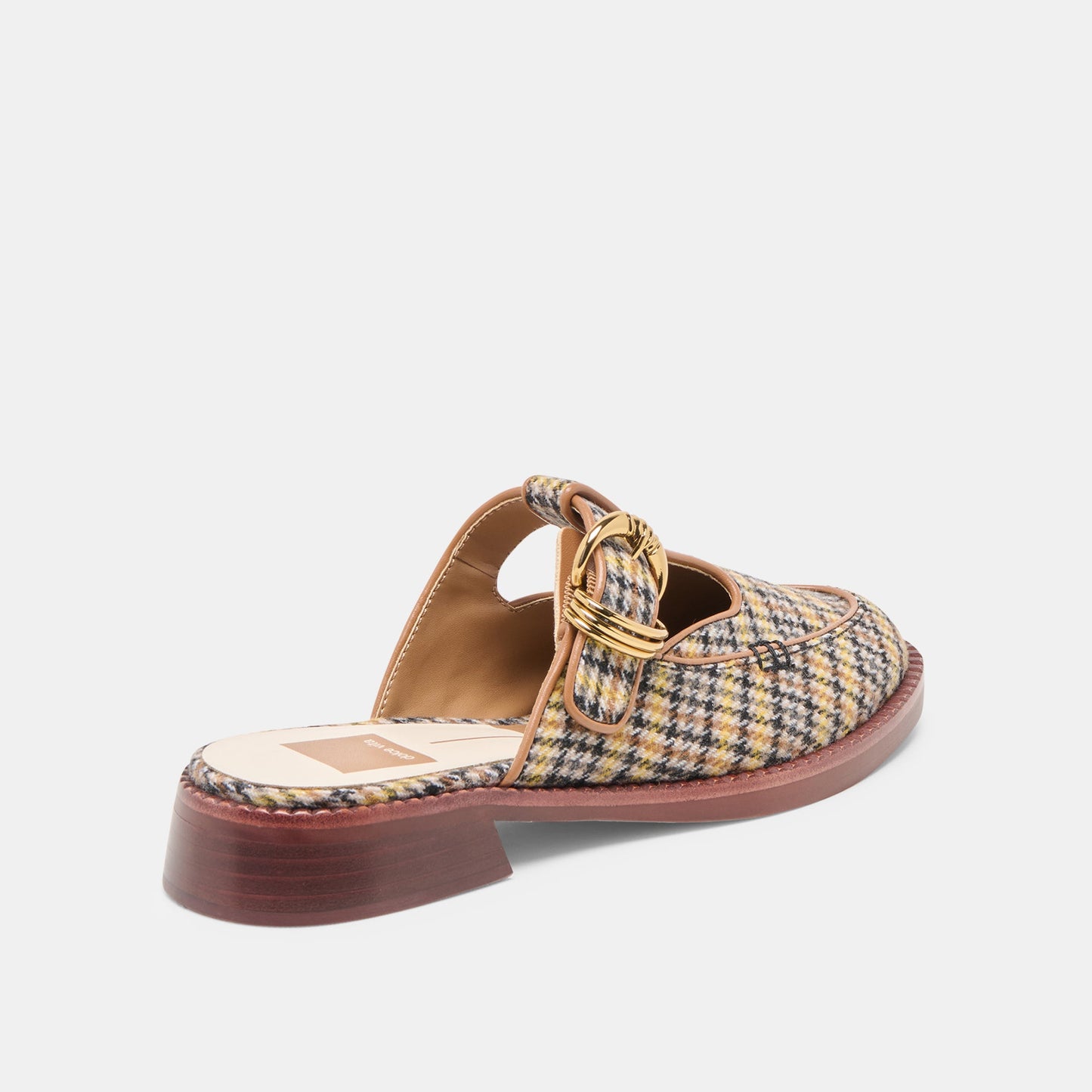 Harlah Yellow Plaid Tweed Flats - Dolce Vita