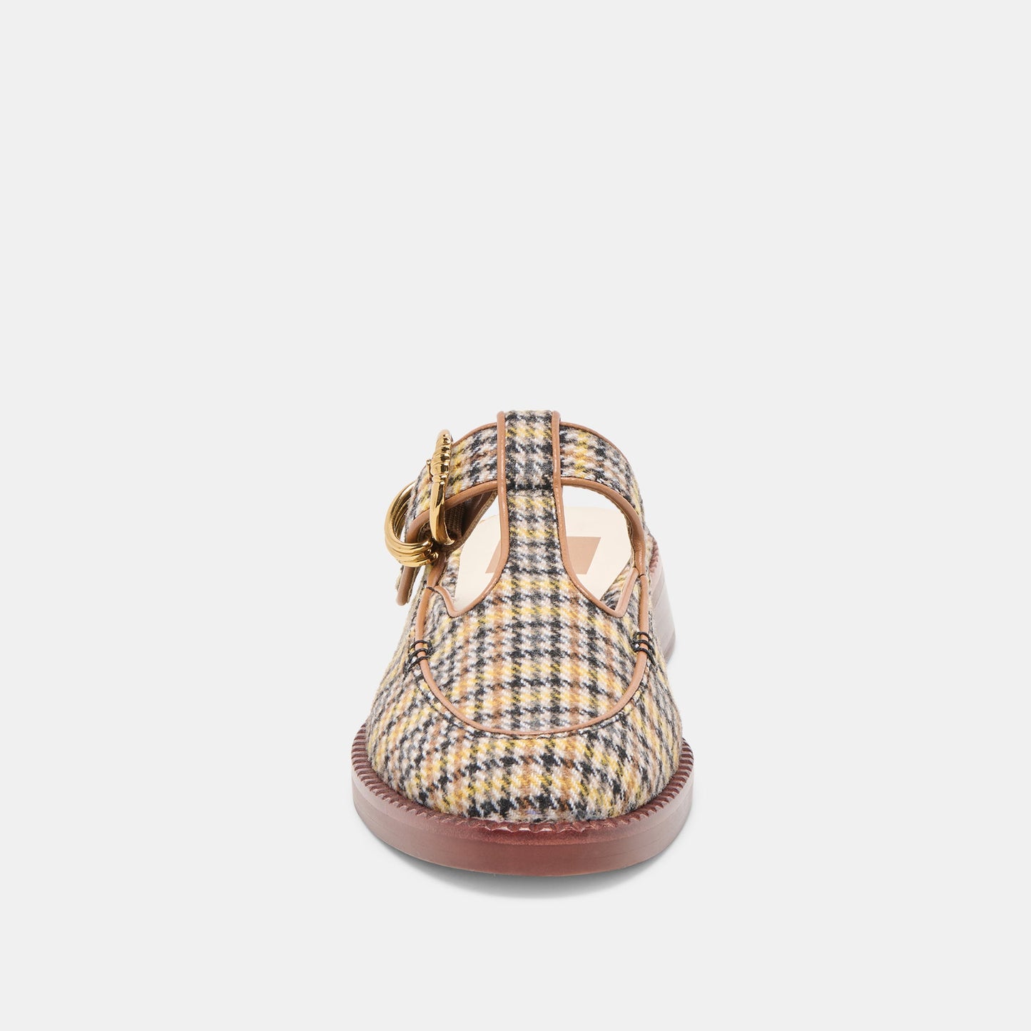 Harlah Yellow Plaid Tweed Flats - Dolce Vita