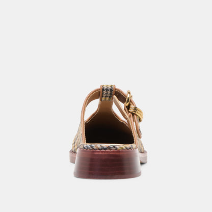 Harlah Yellow Plaid Tweed Flats - Dolce Vita