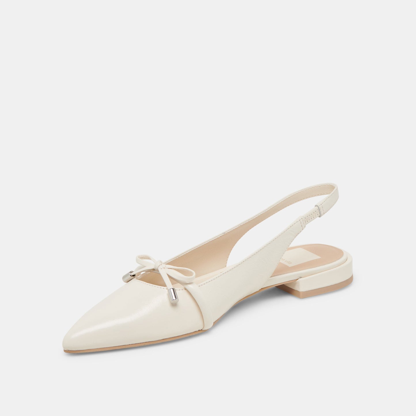 PAYGE FLATS OFF WHITE CRINKLE PATENT - Dolce Vita