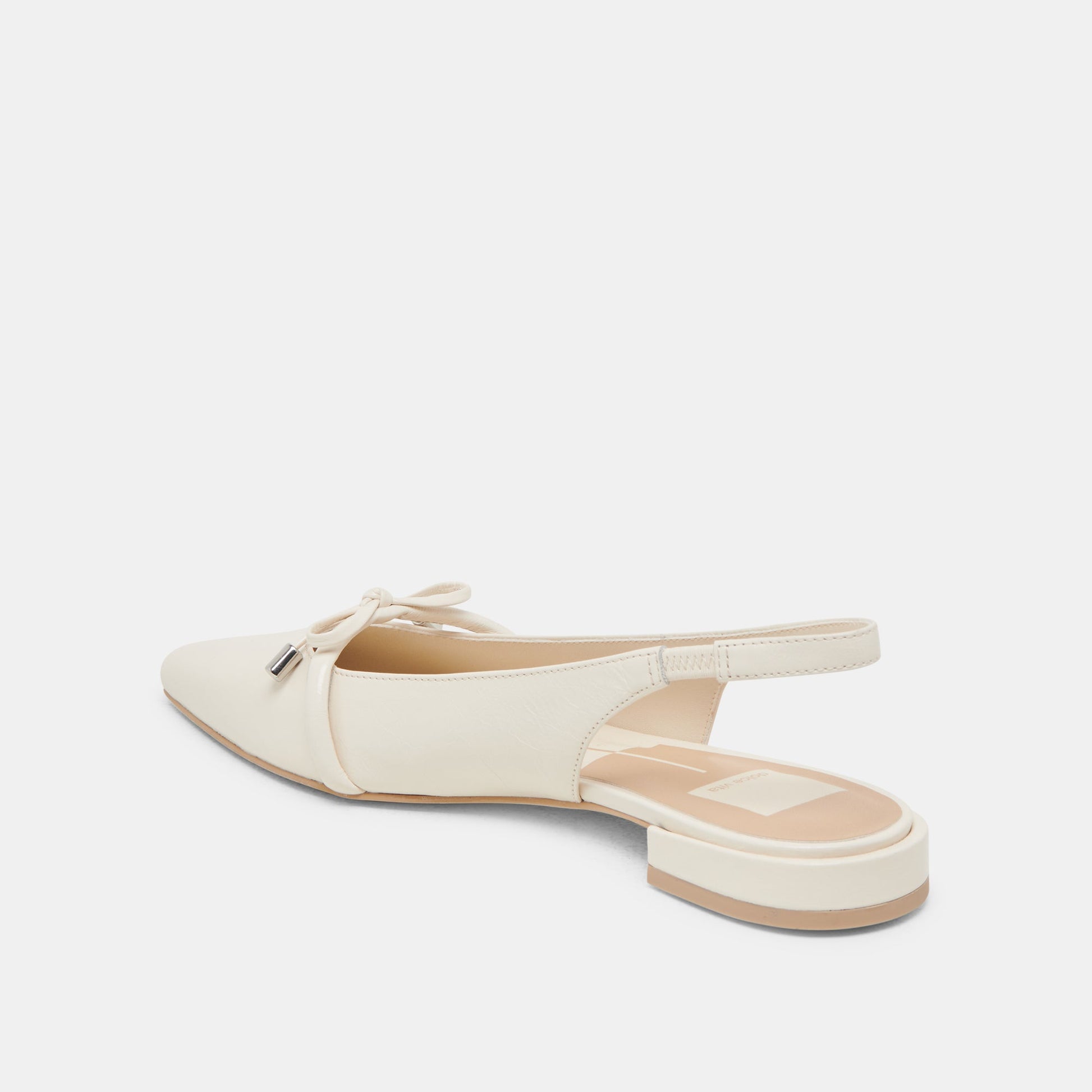 PAYGE FLATS OFF WHITE CRINKLE PATENT - Dolce Vita