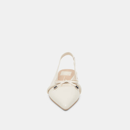 PAYGE FLATS OFF WHITE CRINKLE PATENT - Dolce Vita