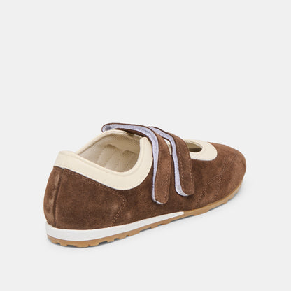 Swan Dk Brown Suede Sneakers - Dolce Vita