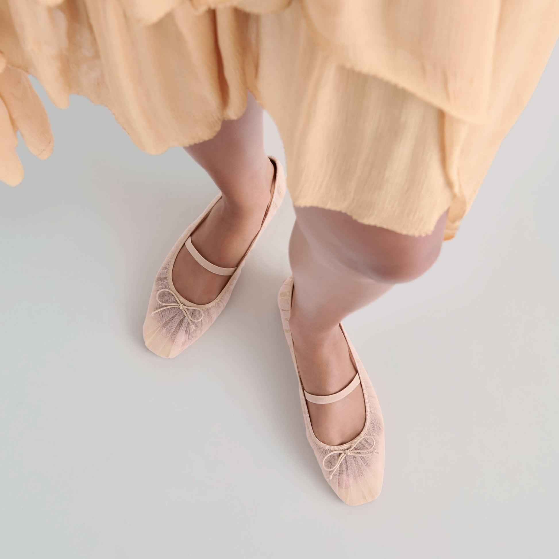 Raeven Praline Tulle Ballet Flats - Dolce Vita