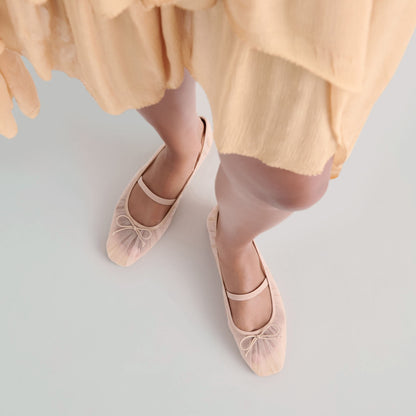 Raeven Praline Tulle Ballet Flats - Dolce Vita
