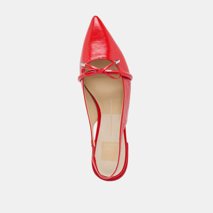 Payge Chili Crinkle Patent Flats - Dolce Vita
